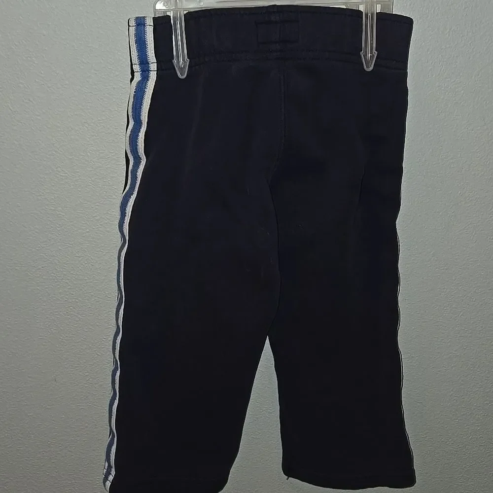 OshKosh B'gosh Kids Dark Blue Joggers with White Accents Side Stripe 2t